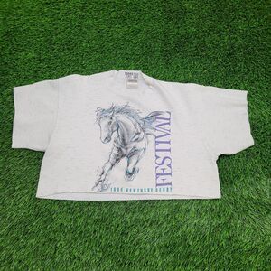 Vintage Horse Cropped Sweatshirt
